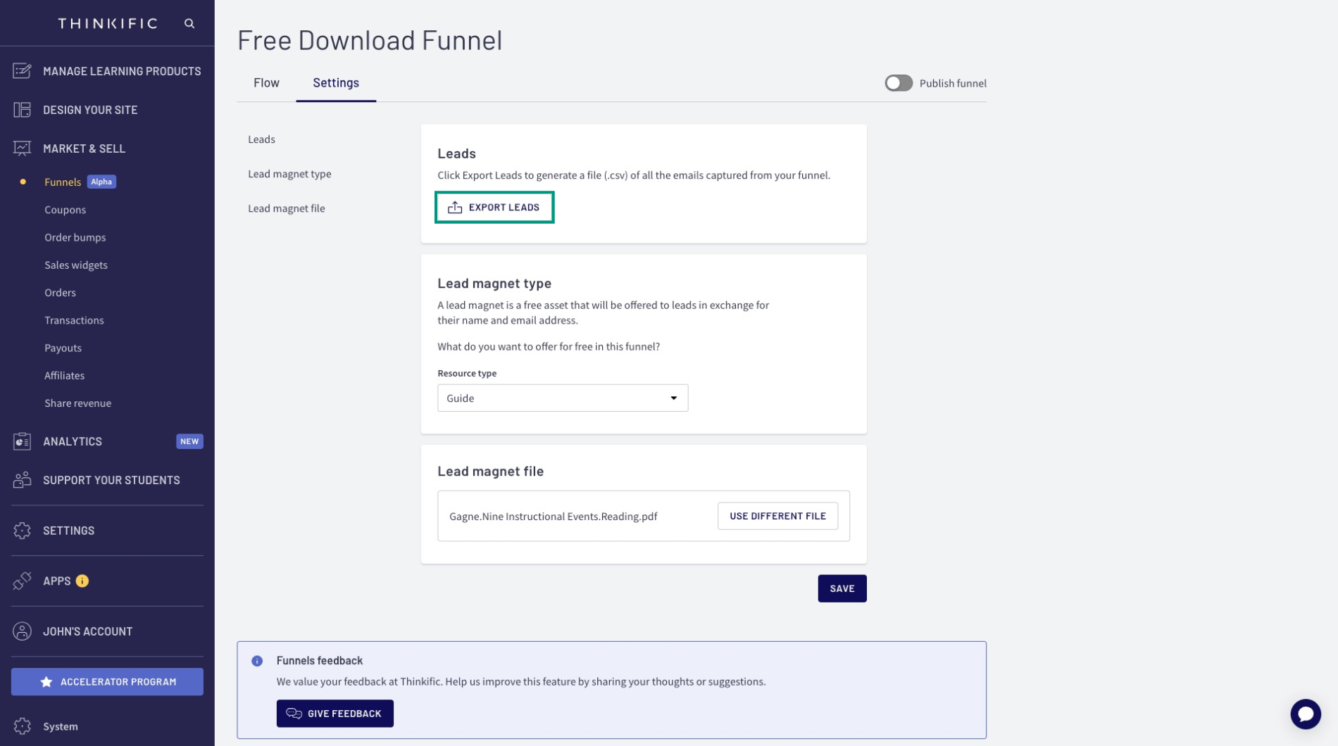 Thinkific Funnels: Free Download Funnel – Thinkific