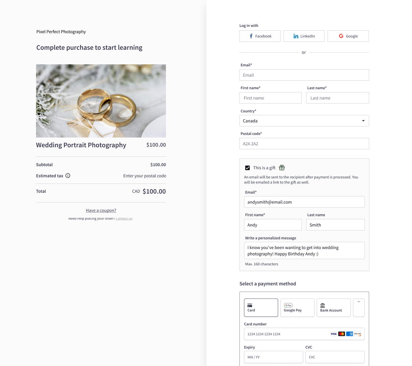 TCommerce: Gifting – Thinkific