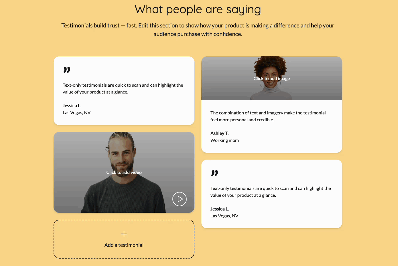 Landing Pages - Change testimonial type and move.gif