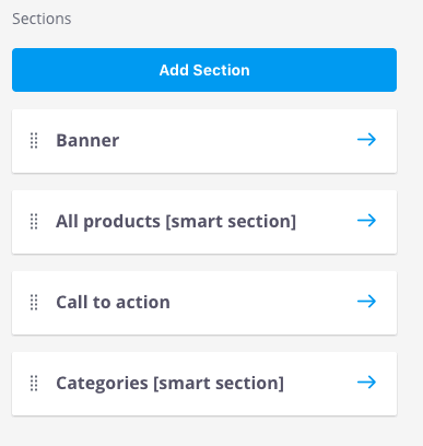 Arrange the Sections on your Homepage