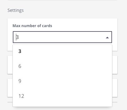 Choose number of course cards to display