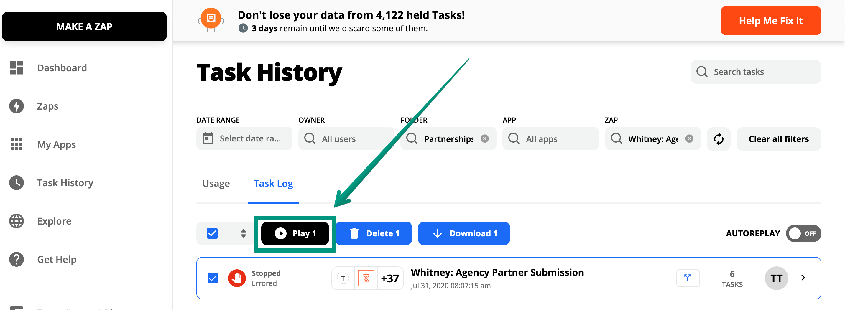 Zapier_-_once_reconnected__re__play__errored_Tasks_-_arrow_to_play_button.png