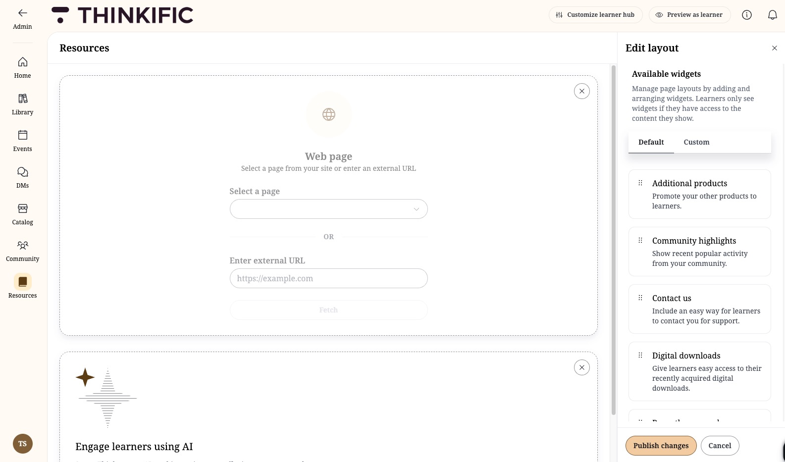 Learner Hub - Custom Page Widgets - June 26.jpg