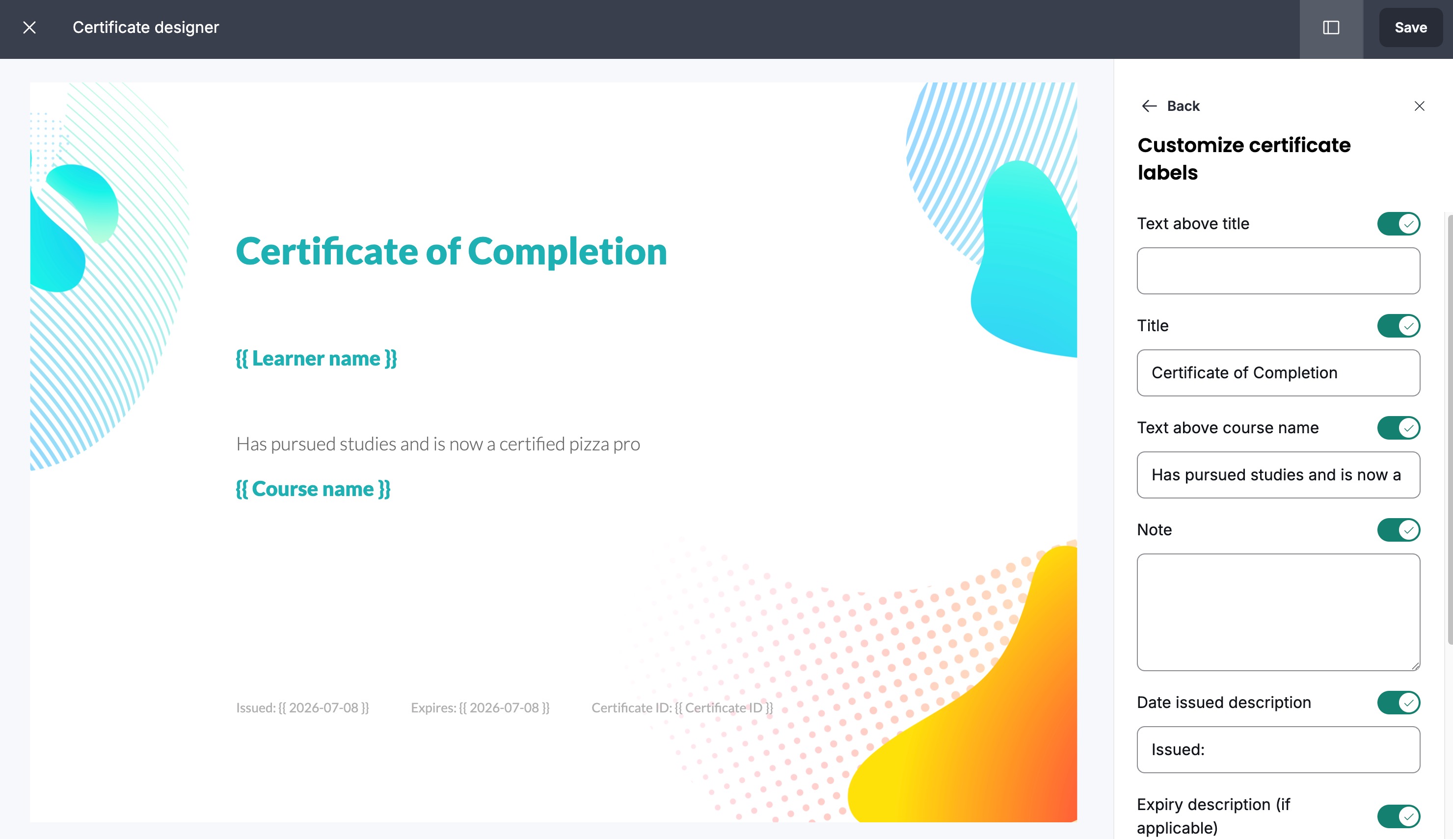 Certificate designer - Customize labels.jpg