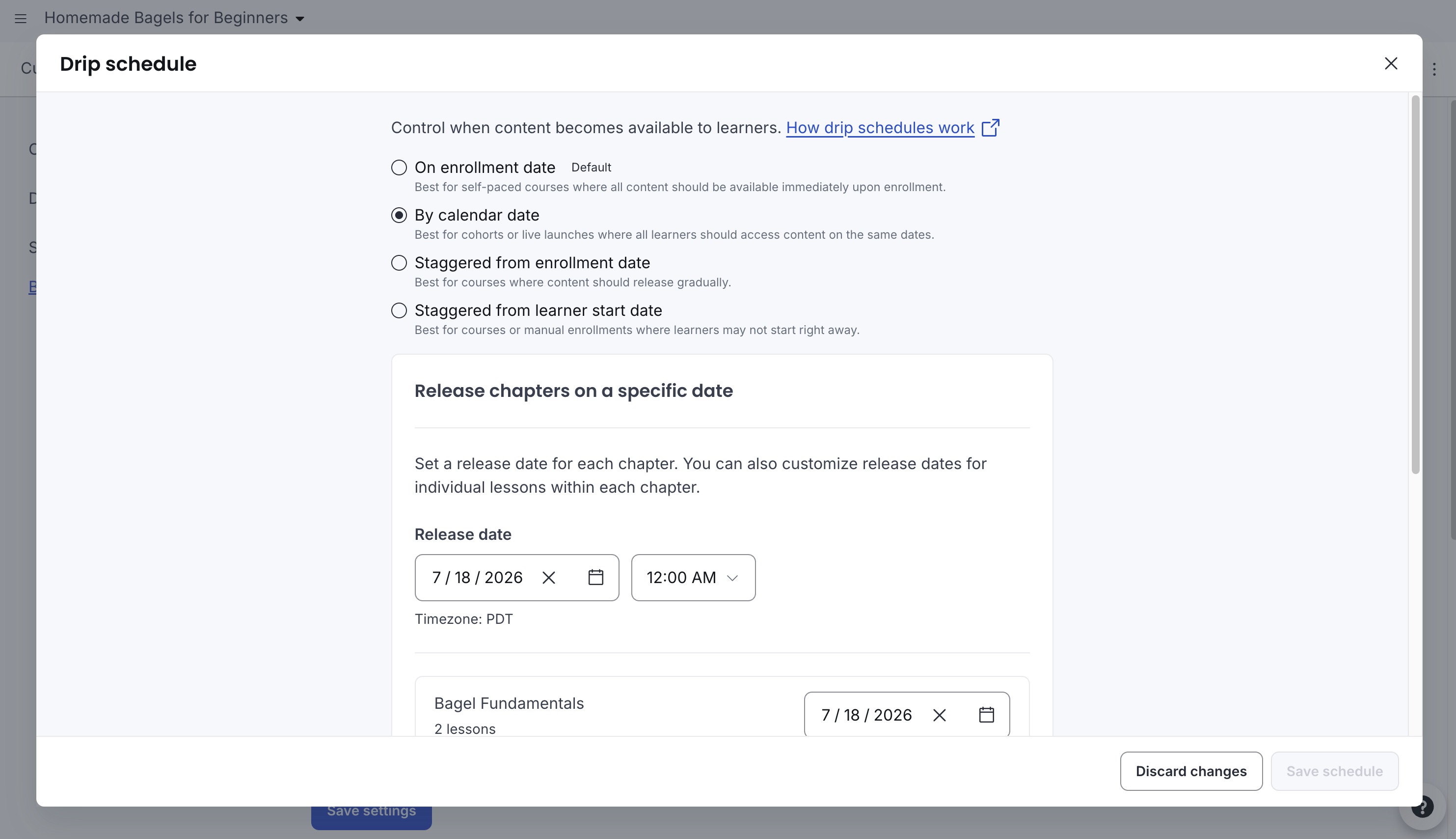 Drip schedule in new course builder - Setup.jpg